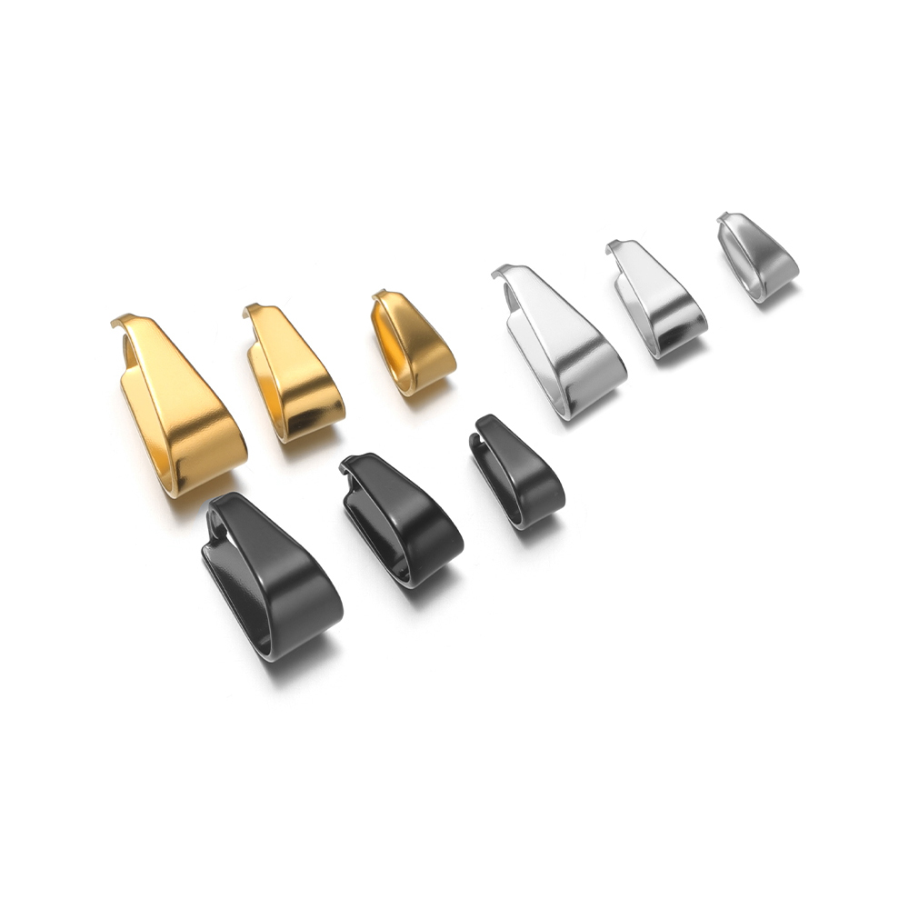 Gold Plated Jewelry - 50pcs Stainless Steel Black/Gold Color Pinch