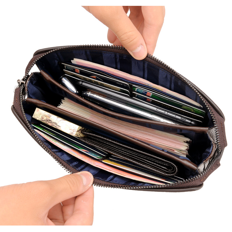 Male Long Money Wallets Mobile - Leather Wallet Men ulasan dan harga
