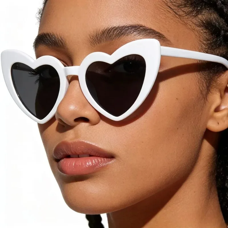 Cartoon White Heart Sunglasses - Sunglasses Uv400 ulasan dan harga