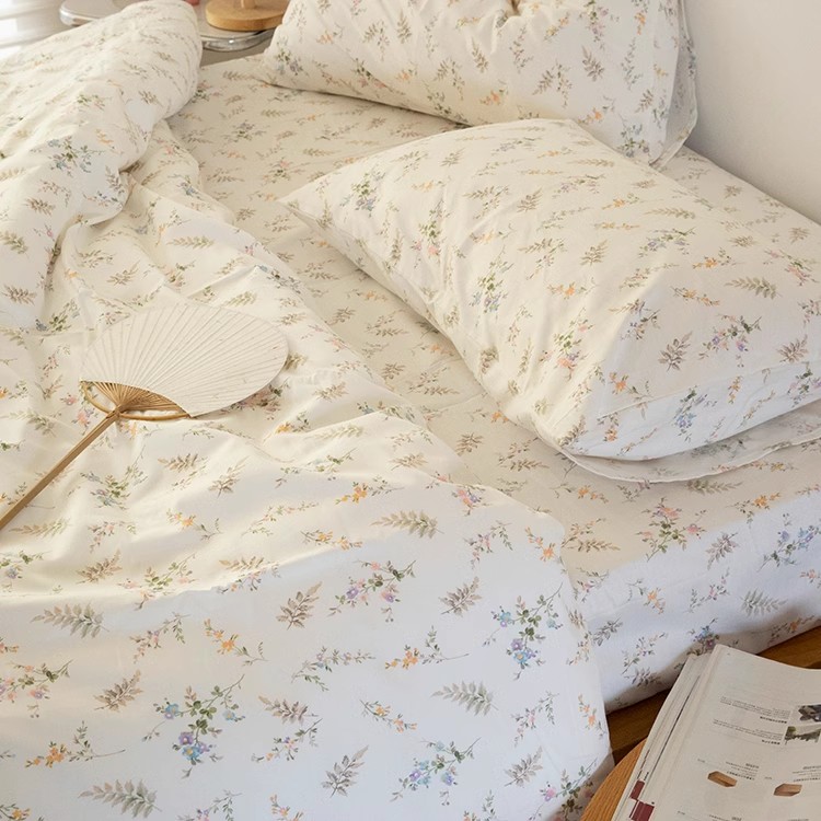 INS Fresh Pastoral Floral Bedd - Silk Pillowcase ulasan dan harga